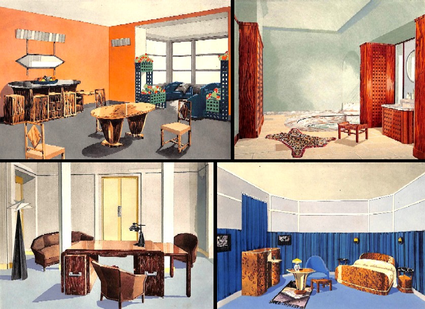 Chareau's Room Designs 1920s